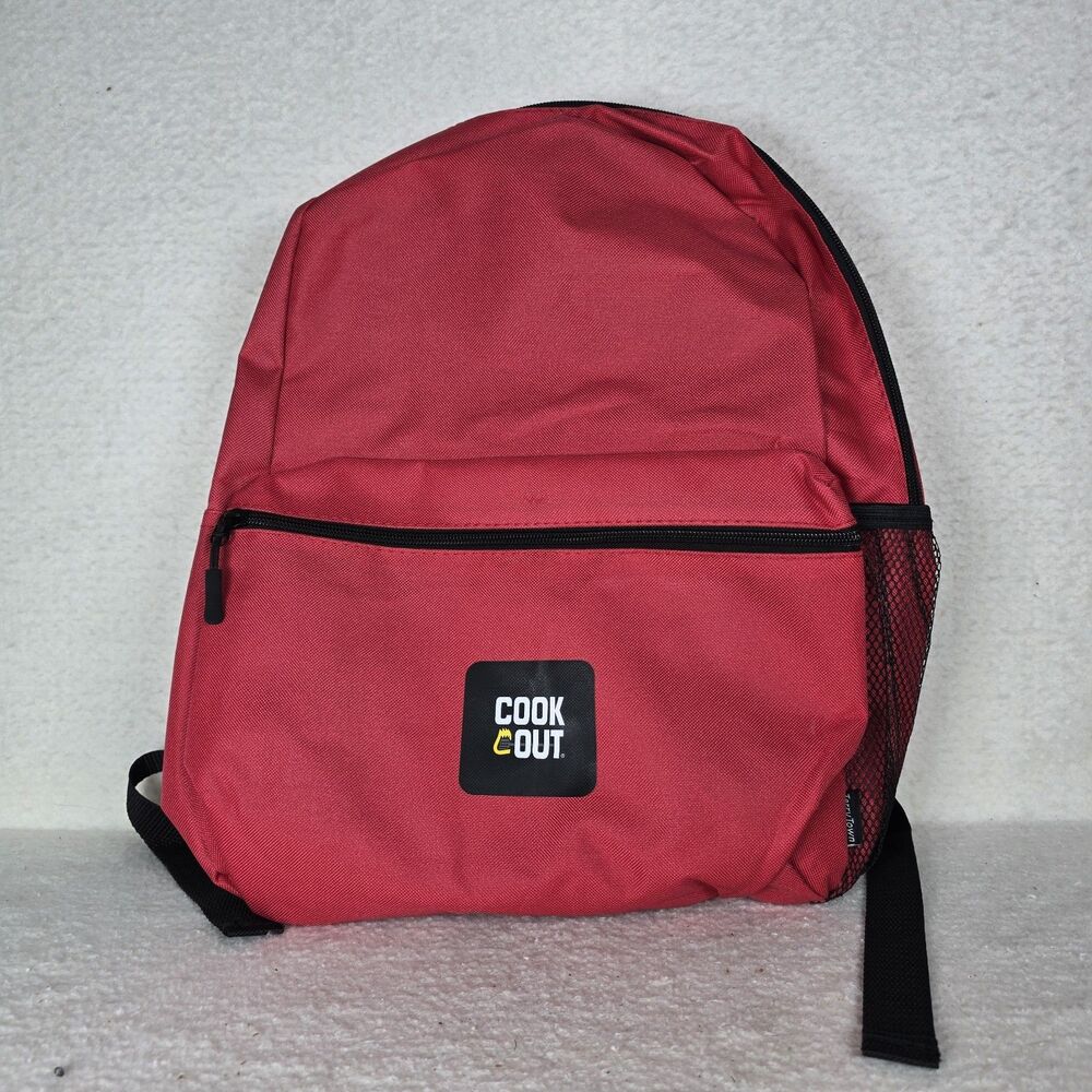 Unique Red Terry Town Cook Out Branded Merch Backpack NWT